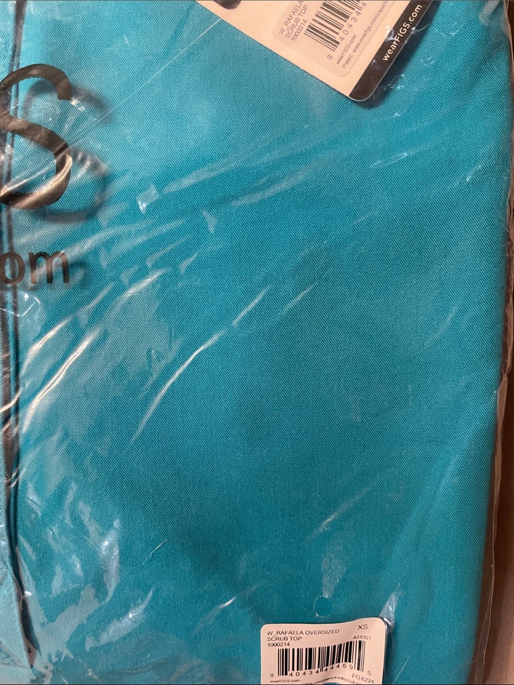NWT FIGS Teal Medical Scrub Top - Picture 3 of 5